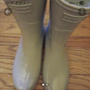 Hunter Light Gray Waterproof Boots